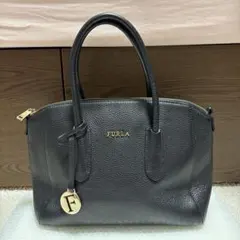FURLA テッサ ハンドバッグ レザー ブラック 黒
