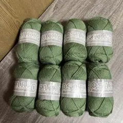ROSARIO ウール100% グリーン毛糸 8個セット☝˃̵͈̑ᴗ˂̵͈̑❤