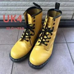 ドクターマーチン 8ホール イエローレザー UK4