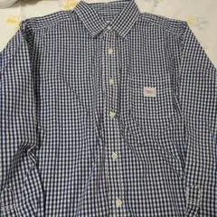 青と白のチェック柄シャツ Mサイズのサムネイル