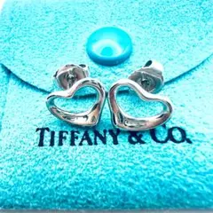レア　ティファニー　14K 585 ポスト付　オープンハート　ピアス　シルバー