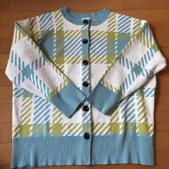 ベイフロー BAYFLOW マルチカラーチェックカーディガン