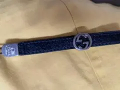 GUCCI ストラップ インターロッキングG レザー ブラック