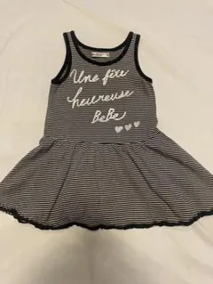 ストライプ ノースリーブ ワンピース