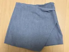 グレー ラップスタイル ショートパンツ