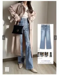 GRLフレアデニムパンツ ライトブルー