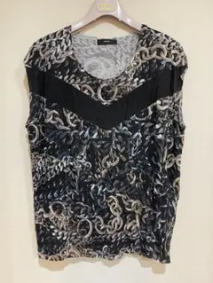【新品】DIESELディーゼル チェーン柄 ノースリーブ Tシャツ