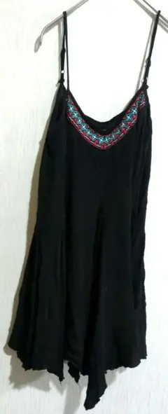 海外古着✨Lily Rose 黒の刺繍キャミワンピース【 L】
