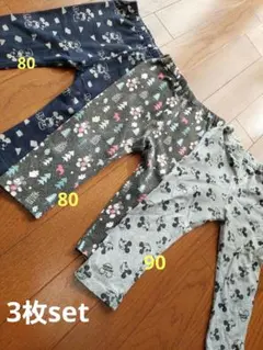 Disney ミッキーズボン　3枚set☆80.90