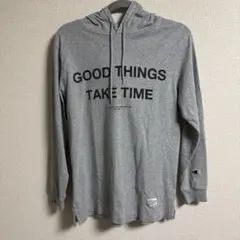 オ*ー様 Champion フード付きパーカー グレー