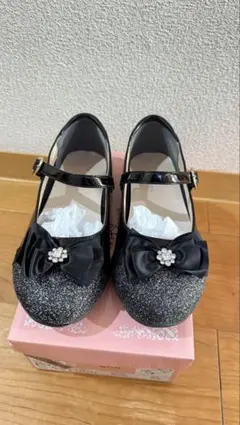 フォーマルシューズ ブラック リボン付き