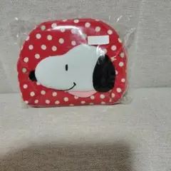 新品　未使用 PEANUTS スヌーピー ポーチ レッド ドット柄のサムネイル