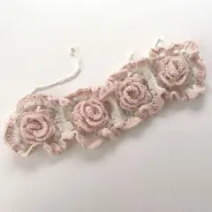 ハンドメイド　バラモチーフヘッドドレス　ロリータ　no.250