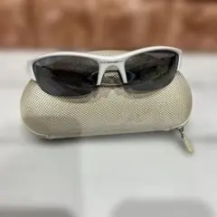 美品 オークリー フラックジャケット サングラス スポーツ 白 ケース汚れあり