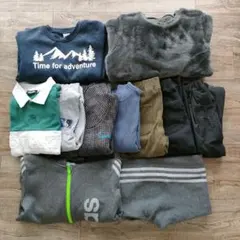 男の子 子供服 13点セット 秋冬 まとめ売り 140cm あったか パジャマ