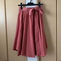 agplus フレアスカート ミモレ丈　オレンジのサムネイル