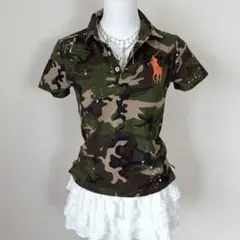 激レア POLO ラルフローレン 迷彩 ビックポニー ポロシャツ SWAG