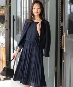 form forma ツイードジャケット＆プリーツフレアワンピース 　Lサイズ