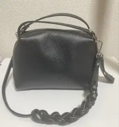 GIANNI CHIARINI アリファ S レザーショルダーバッグ ブラック