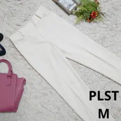 ♥PLST♥カジュアルパンツ(M)アイボリー/麻混合/ストレートのサムネイル