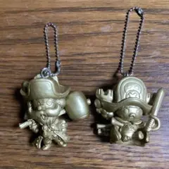 ワンピース チョッパー ウソップ　ゴールドストラップ 2種セット