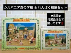 期間限定SALE‼️❁完品❁シルバニア森の学校＆わんぱく校庭セット＆クマの人形
