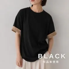 ラスト1点❣️ hellam同型 ベロアスリーブロールアップTシャツ ヘラム