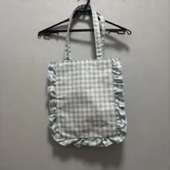dazzlin トートバッグ 水色 チェック柄のサムネイル