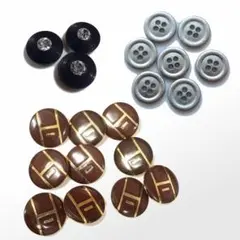 まとめ★20個セット　金ボタン　銀ボタン　ビジュー　ビンテージ 昭和レトロ