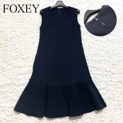 極美品♡フォクシー エレガンスヘムドレス リネンフェイスストレッチ 2020年 極美品》フォクシー エレガンスヘムドレス リネンフェイスストレッチ