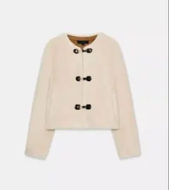 ZARA⭐︎未使用 タグ付き　トグルボタンフェイクファージャケット