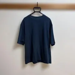 UNIQLO エアリズムコットンオーバーサイズTシャツ5分袖 ブルー XLサイズ