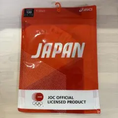 東京オリンピック アシックス JOC Tシャツ サンライズレッド　120センチ