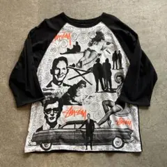 Stussy グラフィック ラグランスリーブ Tシャツ L