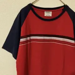 NEV Tシャツ USED サイズ M レッド ラグラン バックロゴのサムネイル