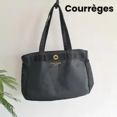 【美品】A4 サイズ クレージュ トートバック ナイロン ビンテージ ブラックのサムネイル