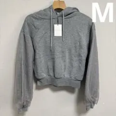 【セシルマクビー】Mサイズ 新品 フード付き トレーナー パーカー グレー