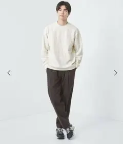 【新品】グリーンレーベル/ ポリエステル ホームスパン イージーパンツ