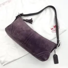 Coach 8A73 Shoulder bag Suede Purple y2k