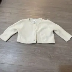 baby GAP カーディガン 0-3 months 美品　白　防寒用〜6/19