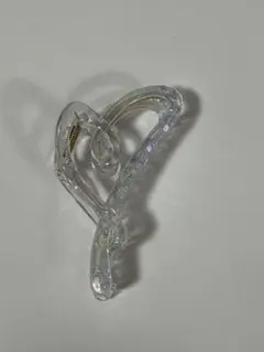 クリア ハート型 ヘアクリップ