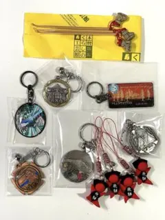 〈未使用〉長野県 岐阜県 観光地 キーホルダー［13点セット］昭和レトロ