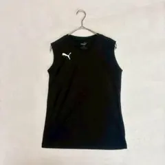【プーマ】ノースリーブタンクトップ （140）Vネック 英字 ロゴ ノースリーブ