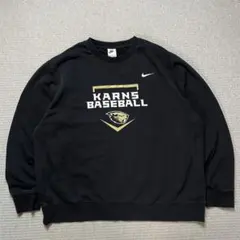 NIKE スウェット ブラック チームロゴ アメリカ スウォッシュ刺繍 XXL