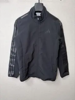 adidas CLIMALITE ブラックトラックジャケット オールブラック