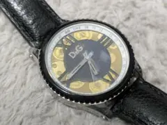 D&G 腕時計 ブラックレザー