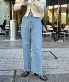 カスタネ　ハイウエスト ストレートデニム　サイズ0