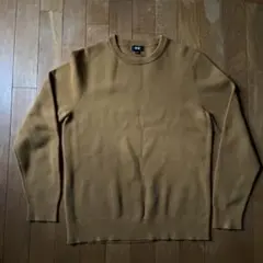 【美品】ユニクロ　ウォッシャブルストレッチミラノリブクルーネックセータ Mサイズ