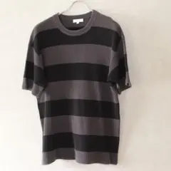 BEAUTY&YOUTH ワッフル編み ボーダーニット（半袖）