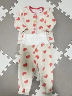 ハート柄ベビーパジャマ 80サイズ